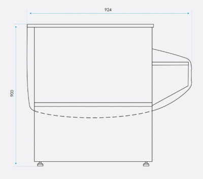 Прилавок кассовый CRYSPI OCTAVA KNP с боковинами